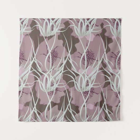 Naadloze florale achtergrond, naadloze patternart, wandkleed (Voorkant)