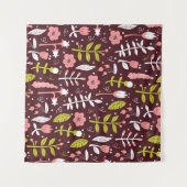 Naadloze Florale achtergrond. patroon in Doo Wandkleed (Voorkant (horizontaal))