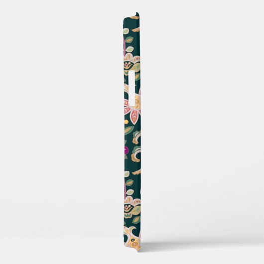 Naadloze florale achtergrond. Roze bloemen en blad Case-Mate iPhone Case (Achterkant / Rechts)