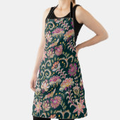 Naadloze florale achtergrond. Roze bloemen en blad Schort (Insitu)