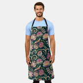 Naadloze florale achtergrond. Roze bloemen en blad Schort (Gedragen)