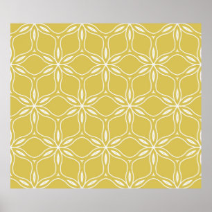 Naadloze florale geometrische patronen. Textielvin Poster