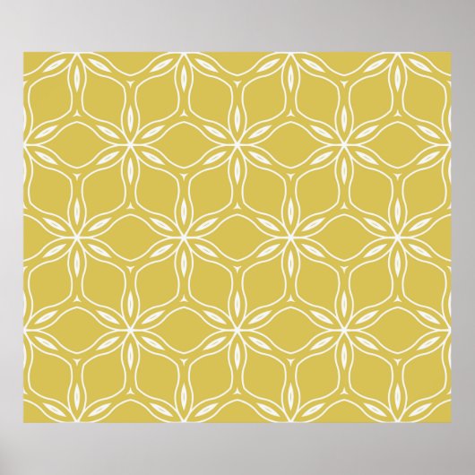 Naadloze florale geometrische patronen. Textielvin Poster (Voorkant)