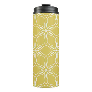 Naadloze florale geometrische patronen. Textielvin Thermosbeker