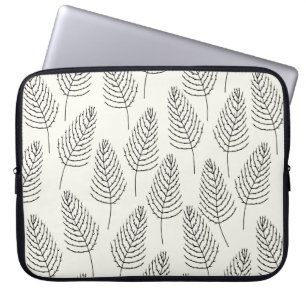 Naadloze florale natuurlijke abstracte  geometrie laptop sleeve
