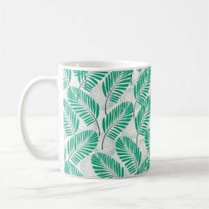 Naadloze florale natuurlijke abstracte patronen op koffiemok