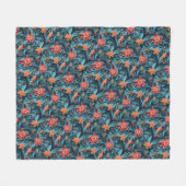 Naadloze florale papieren patroon Vleekzak Fleece Deken (Voorkant (Horizontaal))