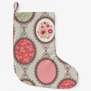 Naadloze florale patronen van Patchwork. Vintage Kleine Kerstsok