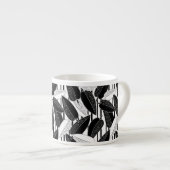 Naadloze florale tropische bladeren ficus ornament espresso kop (Voorkant rechts)