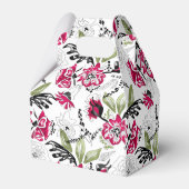 Naadloze florroze bloemen verlaat waterverf bedankdoosjes (Achterkant)