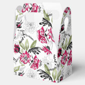 Naadloze florroze bloemen verlaat waterverf bedankdoosjes (Geopend)