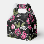 Naadloze florroze bloemen verlaat waterverf bedankdoosjes (Voorkant Zijde)