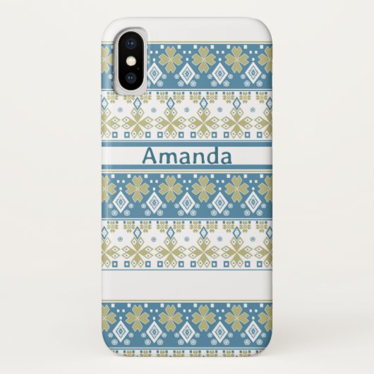 Naadloze folk voor sierdoeleinden Case-Mate iPhone case (Achterkant)