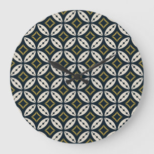 Naadloze geometrische bloemen: kleurrijk patroon. grote klok