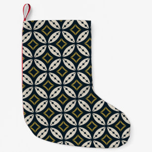 Naadloze geometrische bloemen: kleurrijk patroon. kleine kerstsok