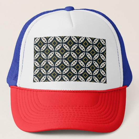 Naadloze geometrische bloemen: kleurrijk patroon. trucker pet (Voorkant)