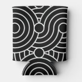 Naadloze geometrische cirkels blikjeskoeler (Voorkant)