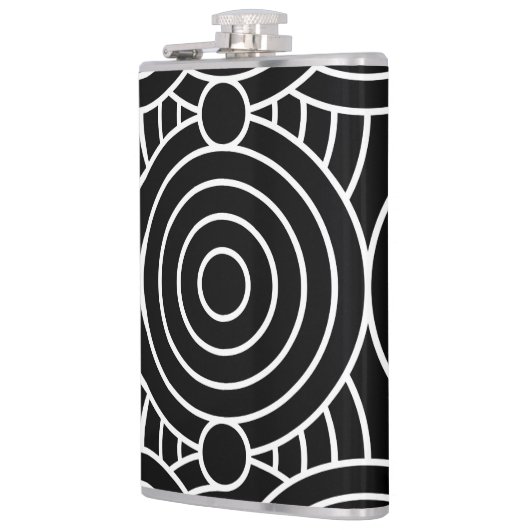 Naadloze geometrische cirkels heupfles (Links)