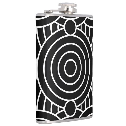 Naadloze geometrische cirkels heupfles (Rechts)