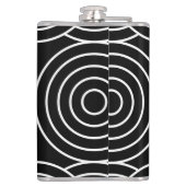 Naadloze geometrische cirkels heupfles (Achterkant)