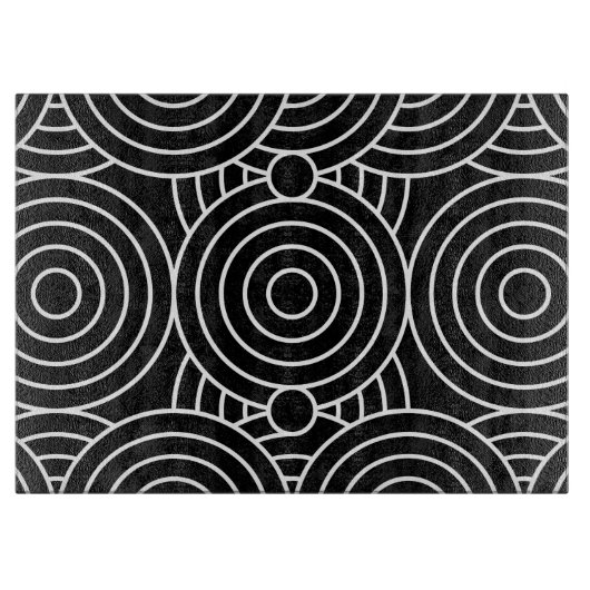 Naadloze geometrische cirkels snijplank (Voorkant)