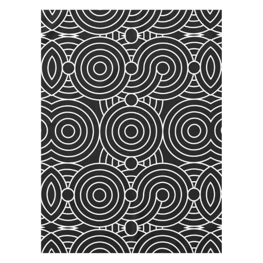Naadloze geometrische cirkels tafelkleed (Voorkant)