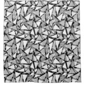 Naadloze geometrische driehoeken vormen grijs douchegordijn (Voorkant)