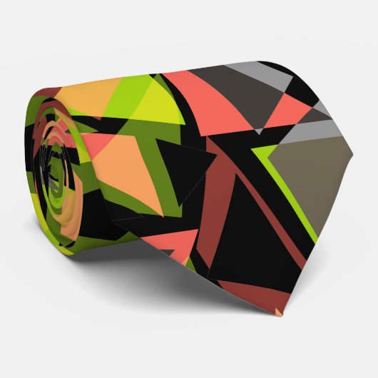 Naadloze geometrische driehoeken vormen stropdas (Opgerold)