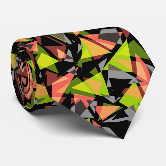 Naadloze geometrische driehoeken vormen stropdas (Opgerold)