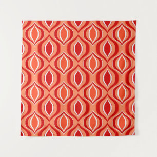 Naadloze geometrische etnische patronen. Rood, bru Wandkleed