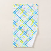 Naadloze geometrische heldere kleuren, rechthoekig bad handdoek (Handdoek)