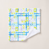 Naadloze geometrische heldere kleuren, rechthoekig bad handdoek (Wasdoekje)