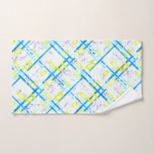 Naadloze geometrische heldere kleuren, rechthoekig bad handdoek (Handdoek)