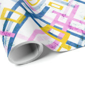 Naadloze geometrische heldere kleuren, rechthoekig cadeaupapier (Rol Hoek)