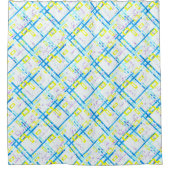 Naadloze geometrische heldere kleuren, rechthoekig douchegordijn (Voorkant)