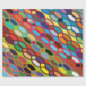 Naadloze geometrische multicolorketpatronen cadeaupapier (Vlak)