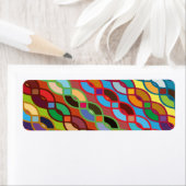 Naadloze geometrische multicolorketpatronen etiket (Insitu)