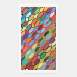 Naadloze geometrische multicolorketpatronen servet