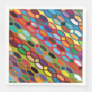 Naadloze geometrische multicolorketpatronen servet