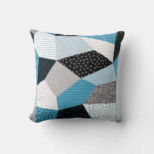 Naadloze geometrische patronen, patchworktegels. F Kussen