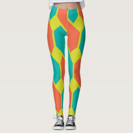 Naadloze geometrische retro-Leggings Leggings