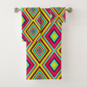 Naadloze geometrische robus vormt moderne trendy d bad handdoek (Insitu)