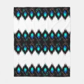 Naadloze geometrische vloeibare golftribale groene fleece deken (Voorkant)