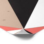 Naadloze geometrische zwarte witte koraal 3D vorme Poster (Hoek)