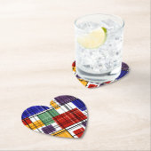 Naadloze gevarieerde vlakke geometrische vierkantj kartonnen onderzetters (Insitu)