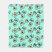 Naadloze gevlekte bloemen abstract moderne pa fleece deken (Voorkant)
