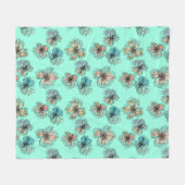 Naadloze gevlekte bloemen abstract moderne pa fleece deken (Voorkant (Horizontaal))