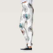 Naadloze gevlekte bloemen abstract moderne pa leggings (Links)