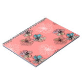 Naadloze gevlekte bloemen abstract moderne pa notitieboek (Linkerzijde)