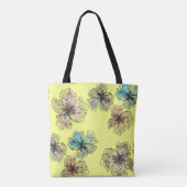 Naadloze gevlekte bloemen abstract moderne pa tote bag (Achterkant)